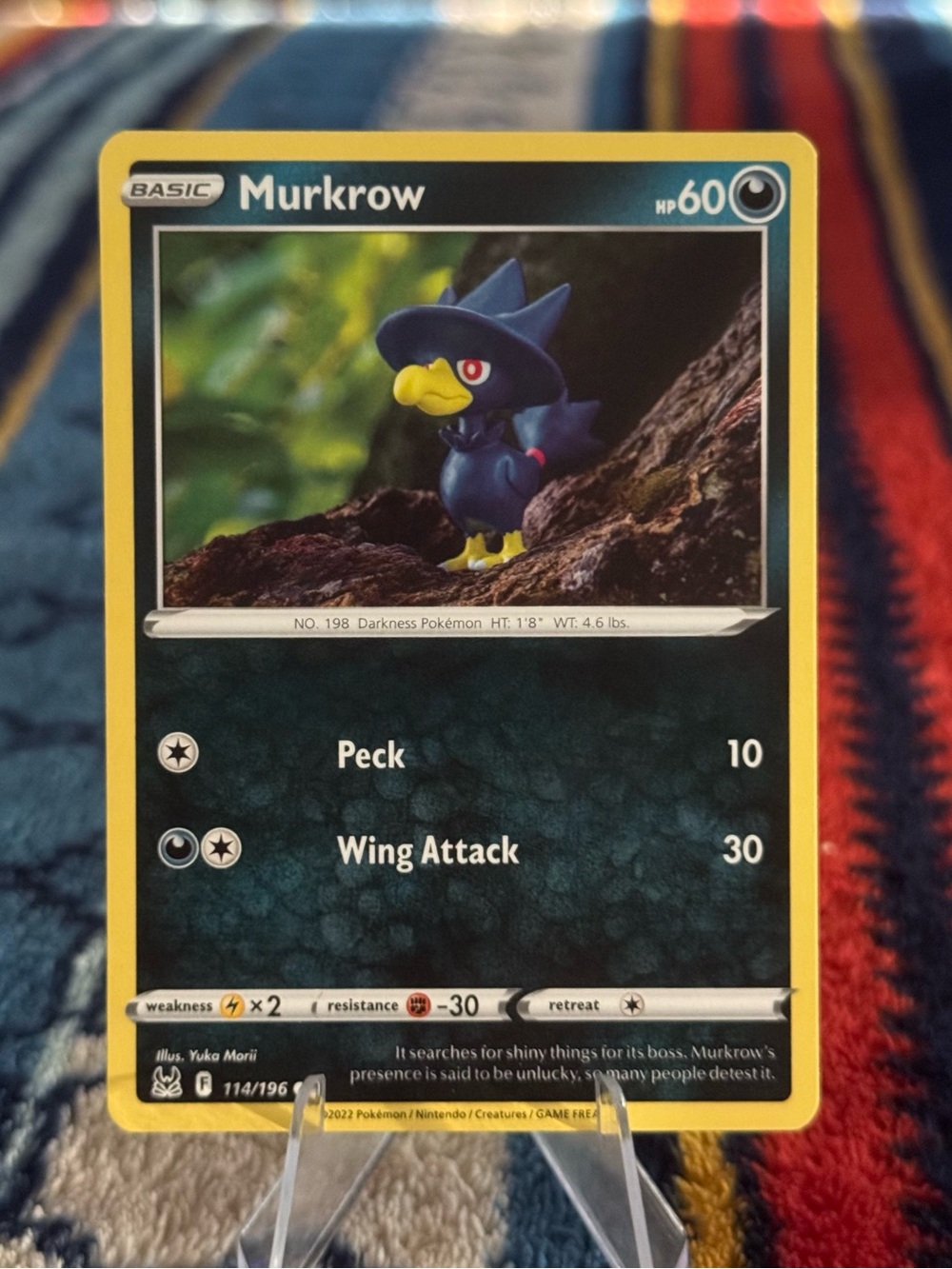 Pokemon Murkrow Yellow-Edged Trading Card